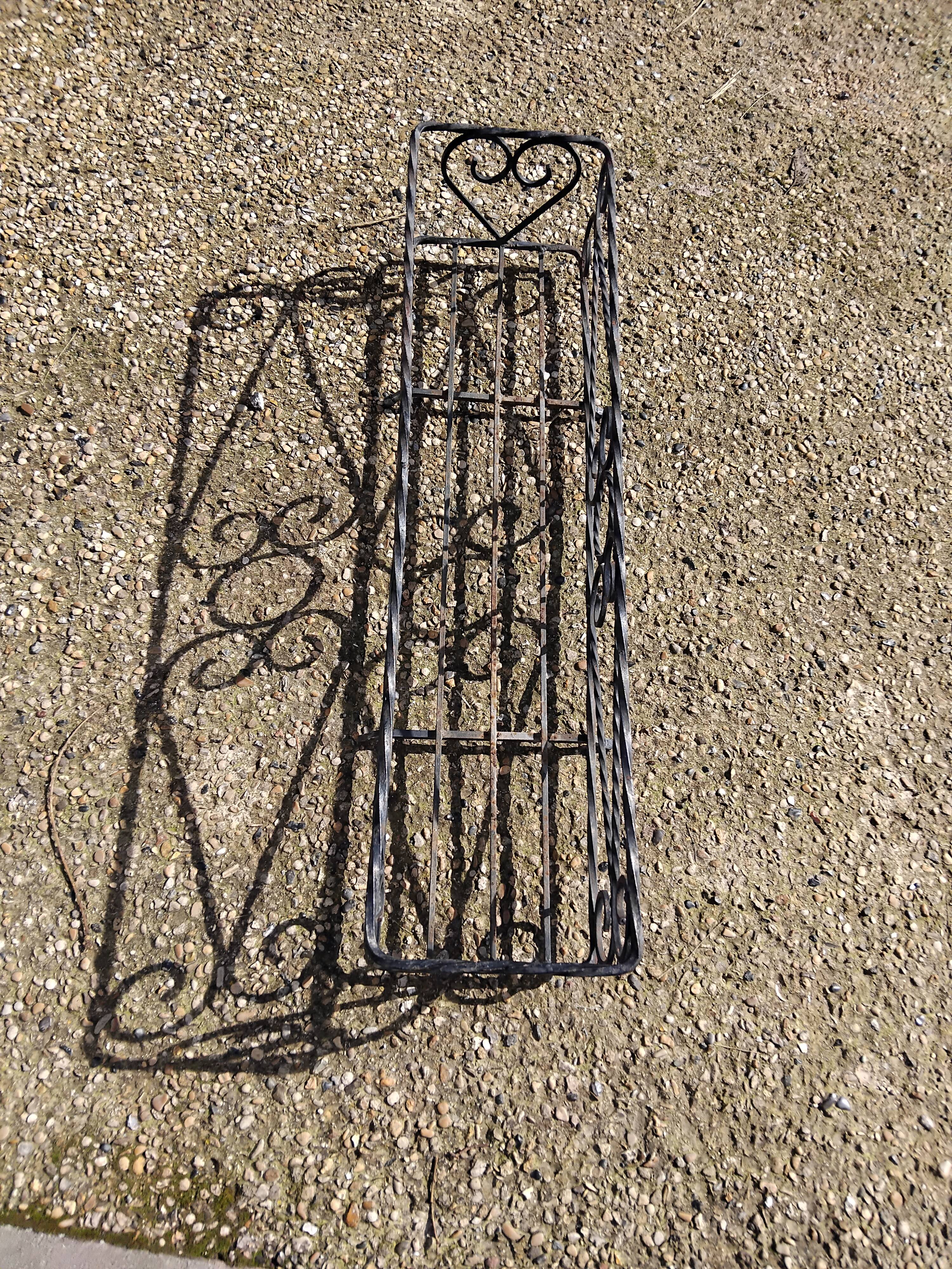 Antique wrought iron planter