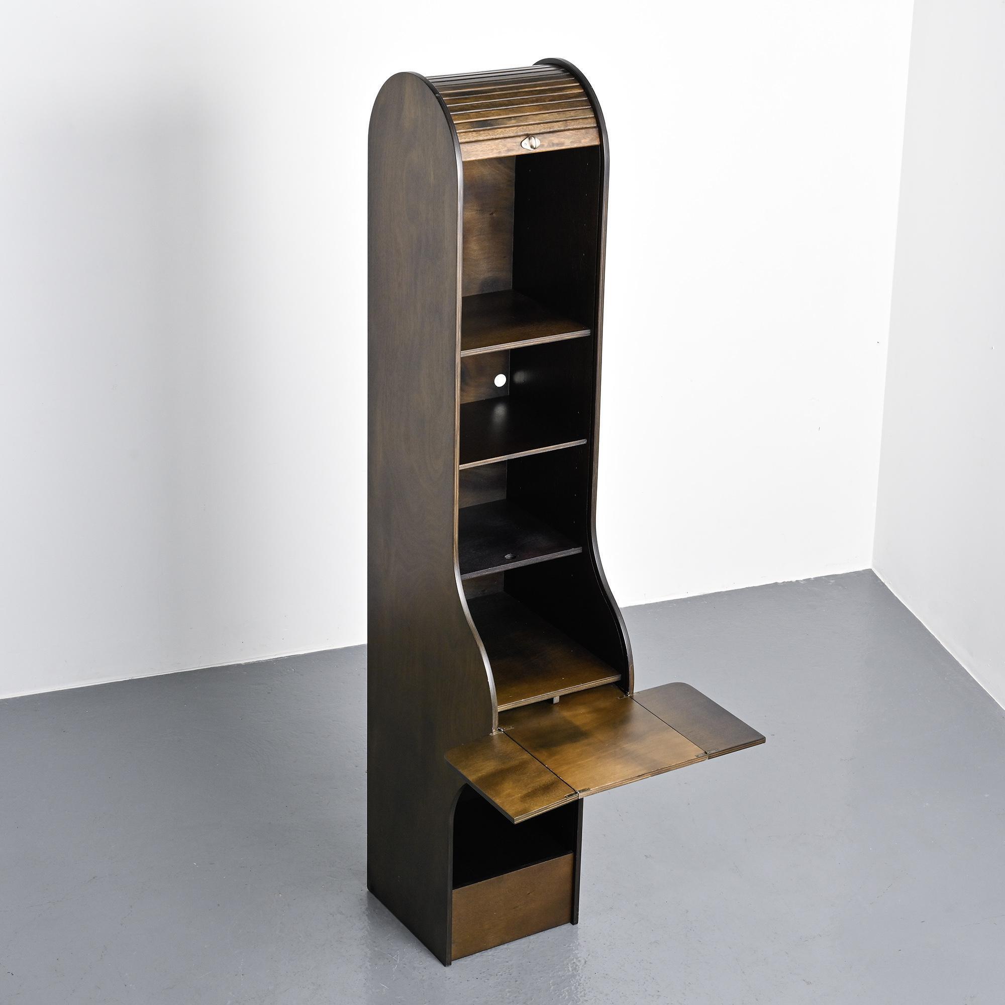 Jalousie secretary 5822 by Klaus Vogt for Thut Möbel, circa 1970.