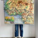 School map West & Equatorial Africa map 1950s