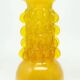 Bride vase, mid-century modern, yellow glass, designed by J. Słuczan-Orkusz, Poland, 1970s