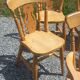 Set of 4 chairs and 1 armchair in mountain style.