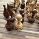 32 Staunton chess pieces in turned boxwood