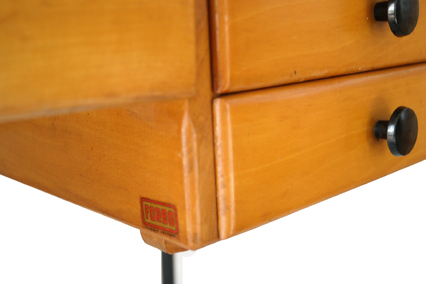 Vintage desk 60' wood and metal FORBO