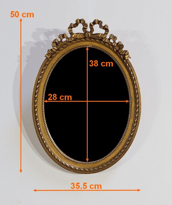 Miroir ovale, style Louis XVI - Début XXe