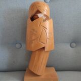 Vintage Japanese kokeshi doll in bamboo japenese dancing geisha