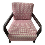 Fuchsia and cream designer club armchair