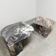 Vintage design marble coffee table midcentury Roche Bobois grey