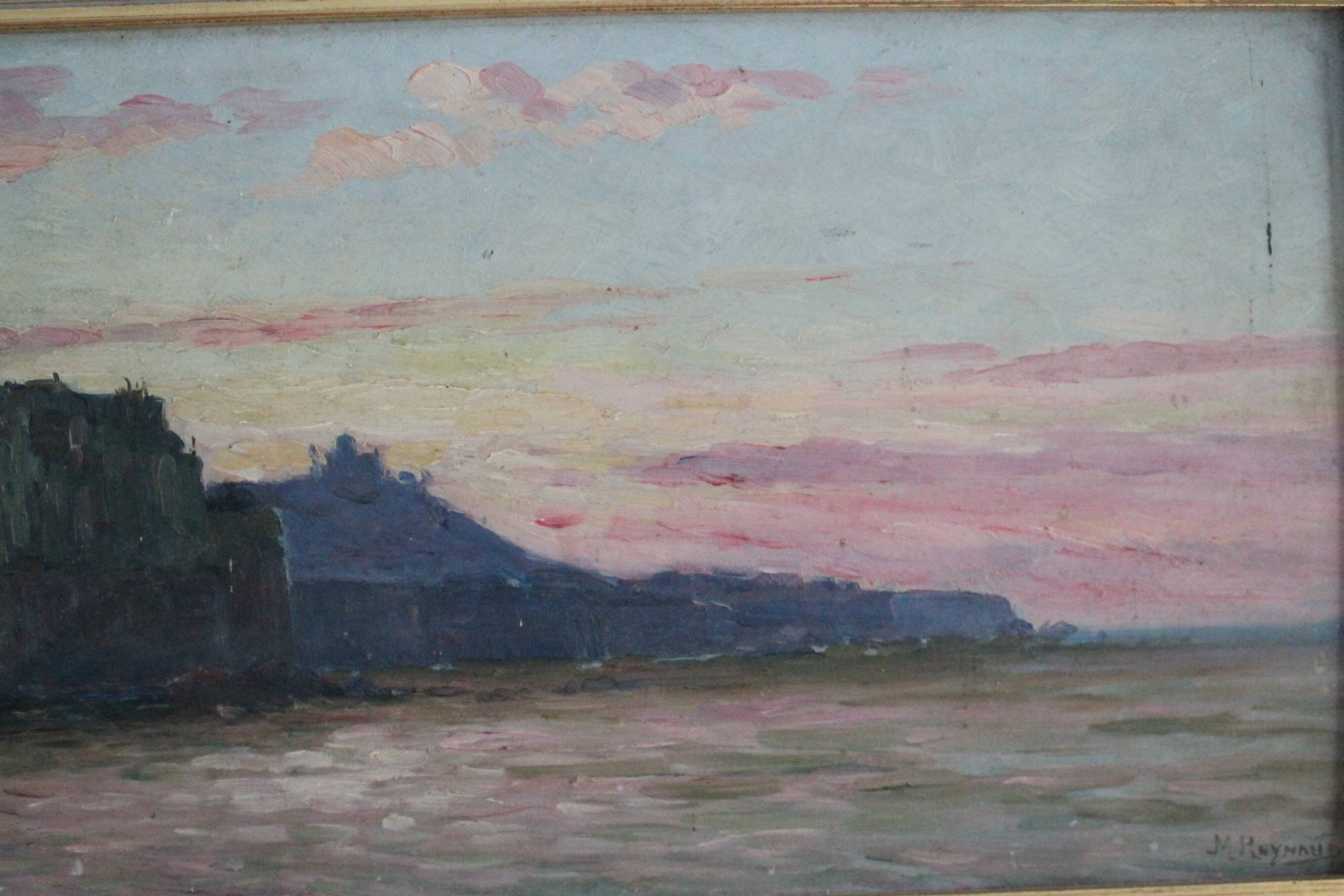 Marius Reynaud painting "Algerian Coast at Sunset"