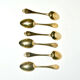 Series of 6 teaspoons gilded Pompadour plated Alfénide gold by Christofle