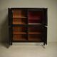 Brutalist Cabinet with Graphic Patterned Doors Belgium 1970s
