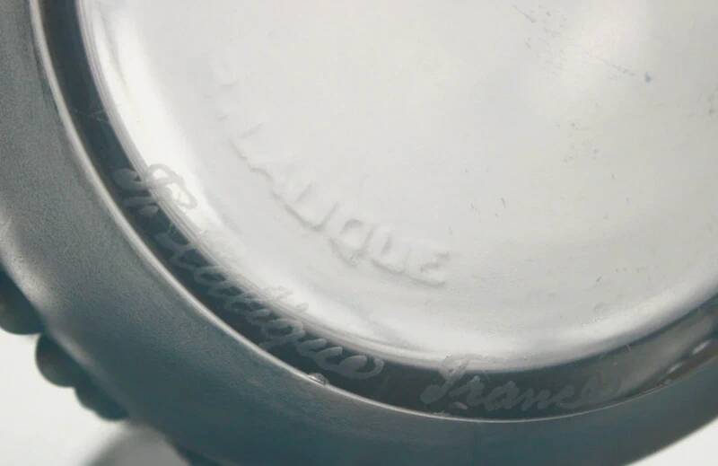 Lalique “Perles” perfume bottle, 1926 Marcilhac, 600 satin-finish glass with stopper