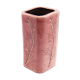 Vase herbier en grès rose de Raymonde Leduc à Vallauris