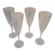 Star-shaped cut crystal flutes. 1960s.