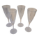 Star-shaped cut crystal flutes. 1960s.