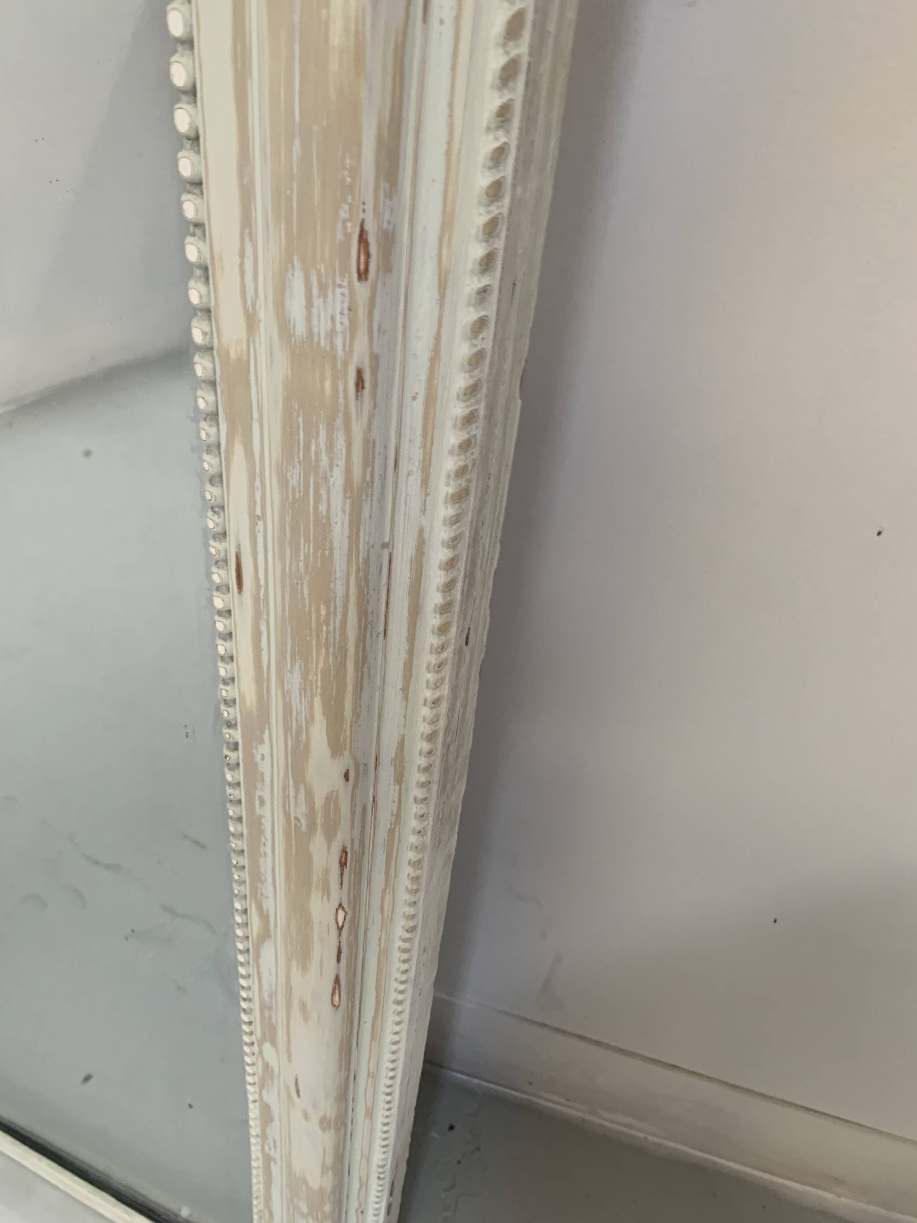 Louis XV style mirror in wood and patinated stucco, 19th century