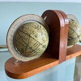 Vintage bookends globe world