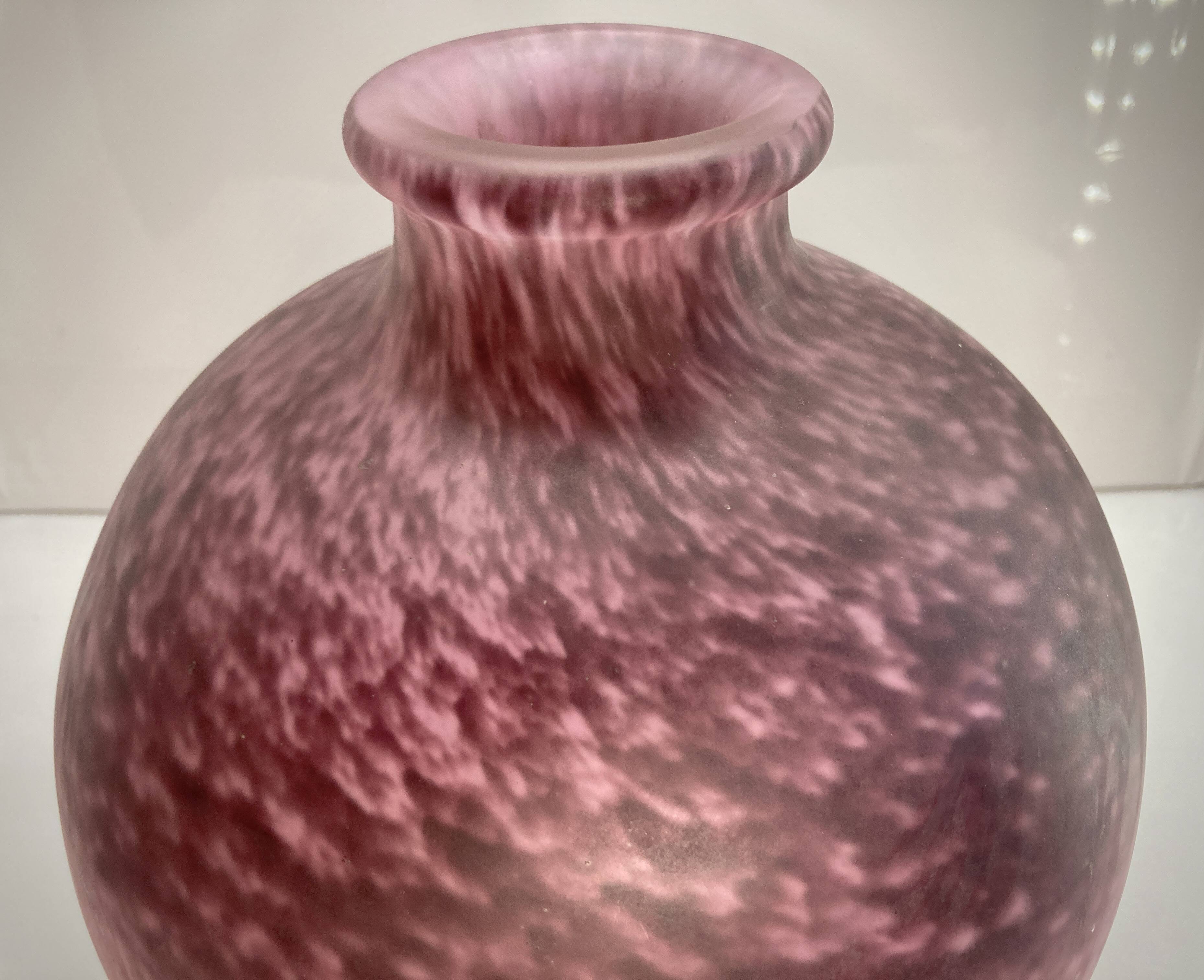 Marmoreal vase by André Delatte Nancy France