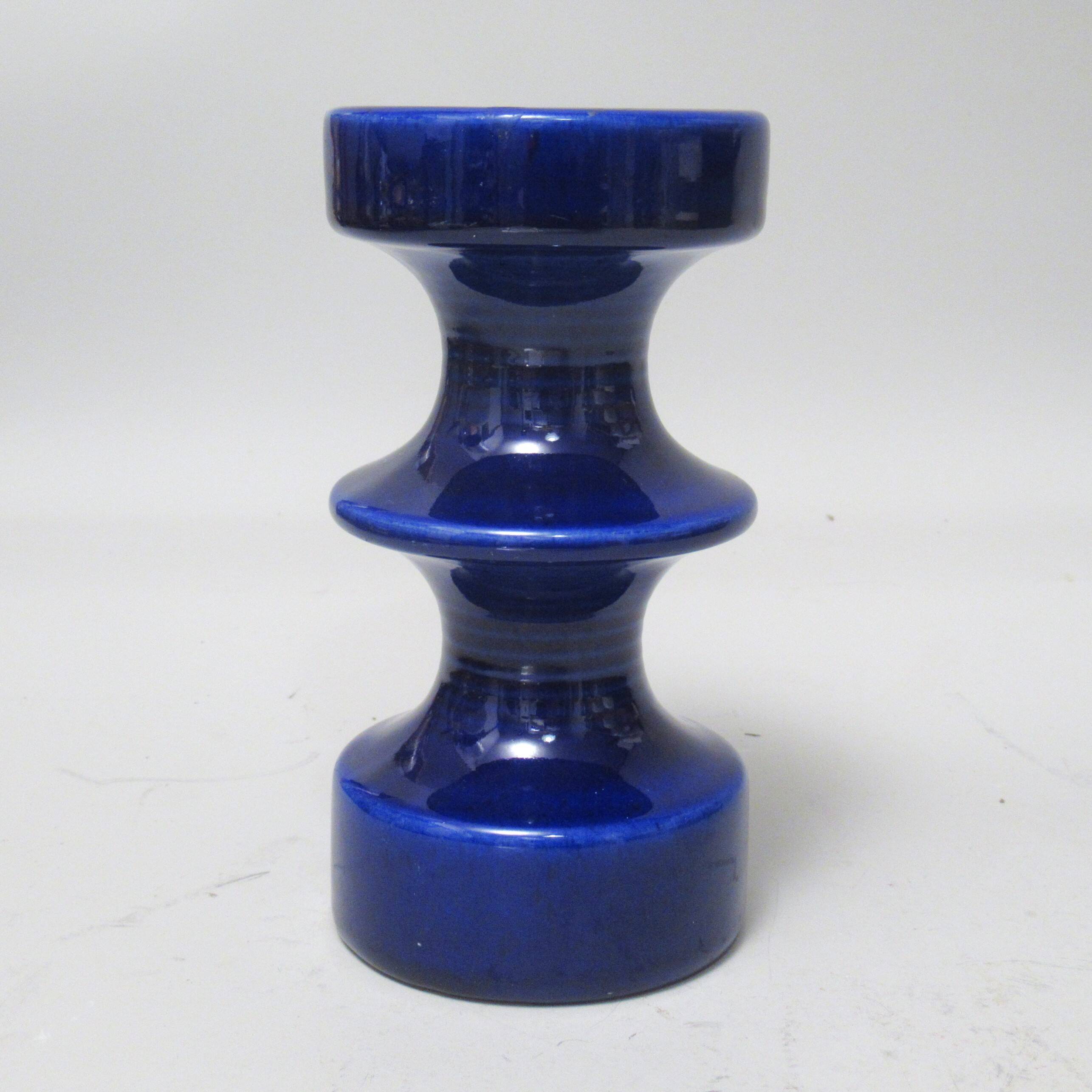 Cari Zalloni Blue Candle Holder 1960s