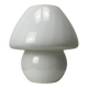 1970s white glass mushroom table lamp