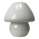 1970s white glass mushroom table lamp
