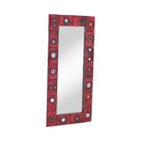 Ceramic tile mirror by Oswald Tieberghien 1960 35.5x73cm
