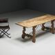 Rustic Folk Art Trestle Table, Spain, 19th Century