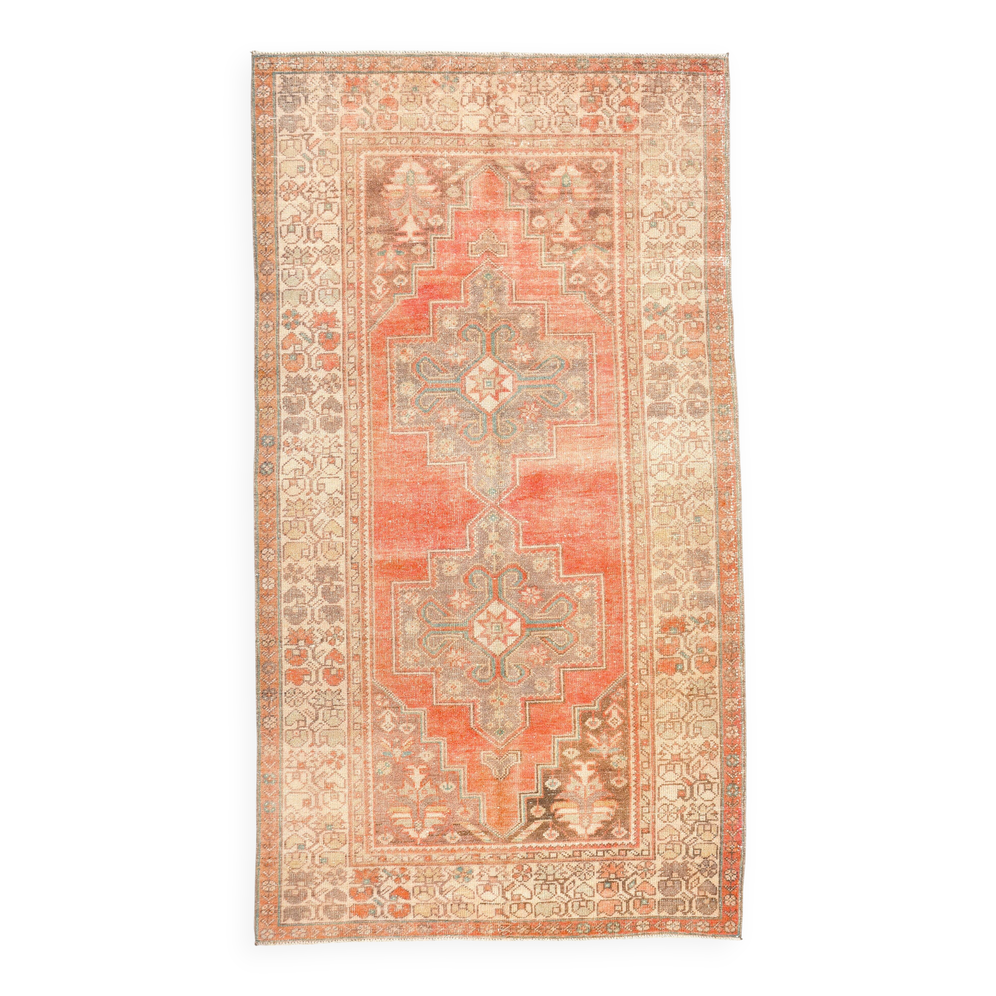 4x8 Vintage Red & Brown Classic Persian Rug, 135x246Cm