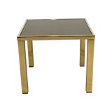 Belgo chrom dewulf side table plant table 23 carat gold smoke glass design