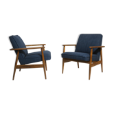Armchairs created by M. Zieliński year 60 blue fabric