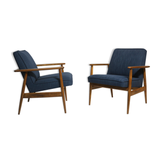 Armchairs created by M. Zieliński year 60 blue fabric