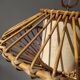 Suspension en rotin vintage