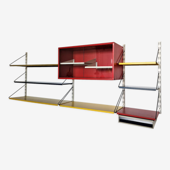 Multicolored wall unit by Tjerk Rijenga for Pilastro, Netherlands, 1960s