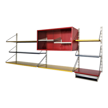 Multicolored wall unit by Tjerk Rijenga for Pilastro, Netherlands, 1960s