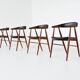 Teak chairs by Aksel Bender Madsen and Ejnar Larsen, Denmark 1960.