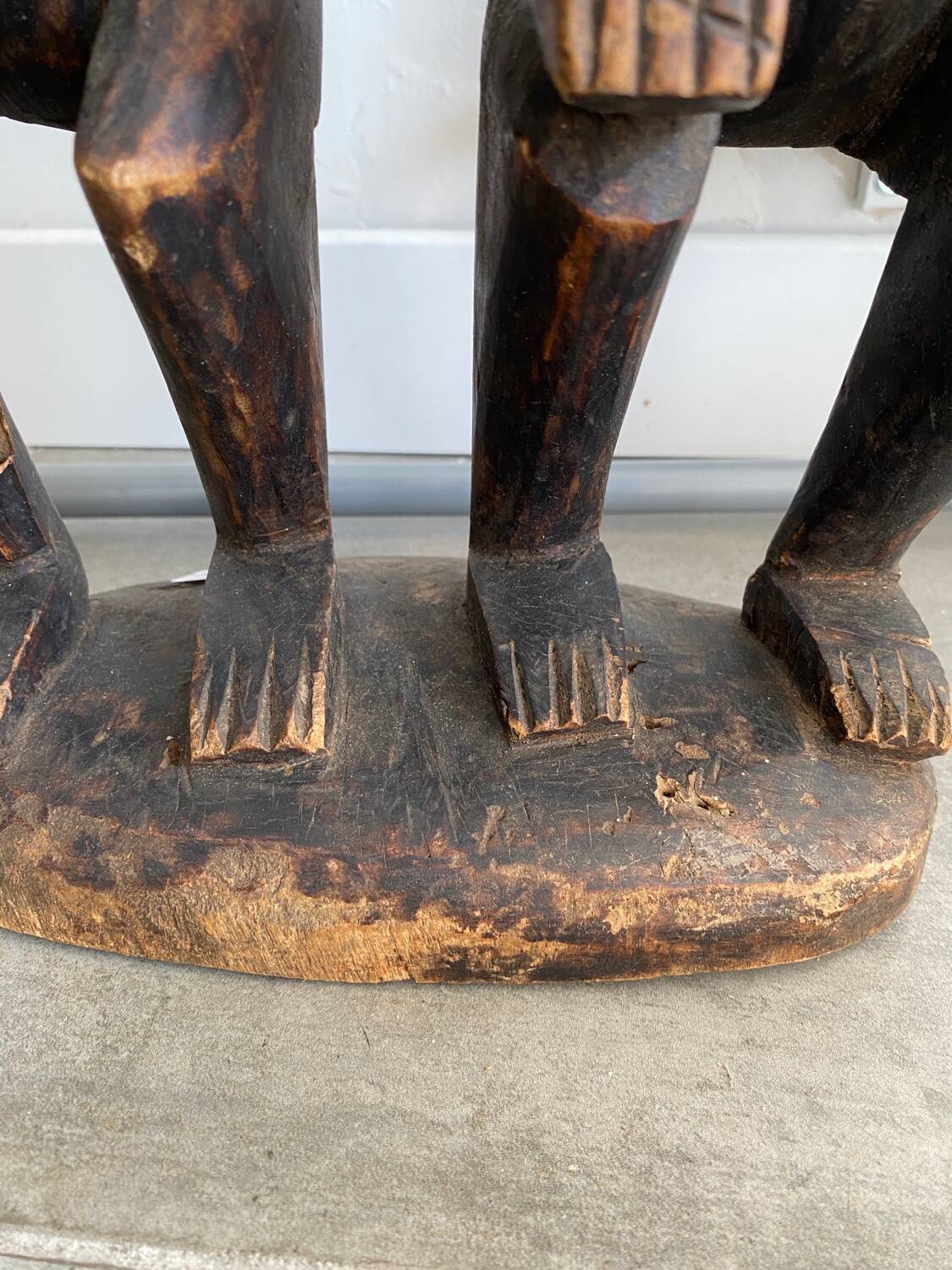 Sculpture couple bois