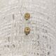 Pair of 1960s vintage wall lamps in crystal brass Italian design