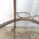 Desserte golden bar brass and glass