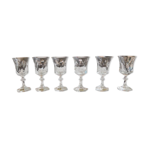 Lot 6 verres à bordeaux - crystal