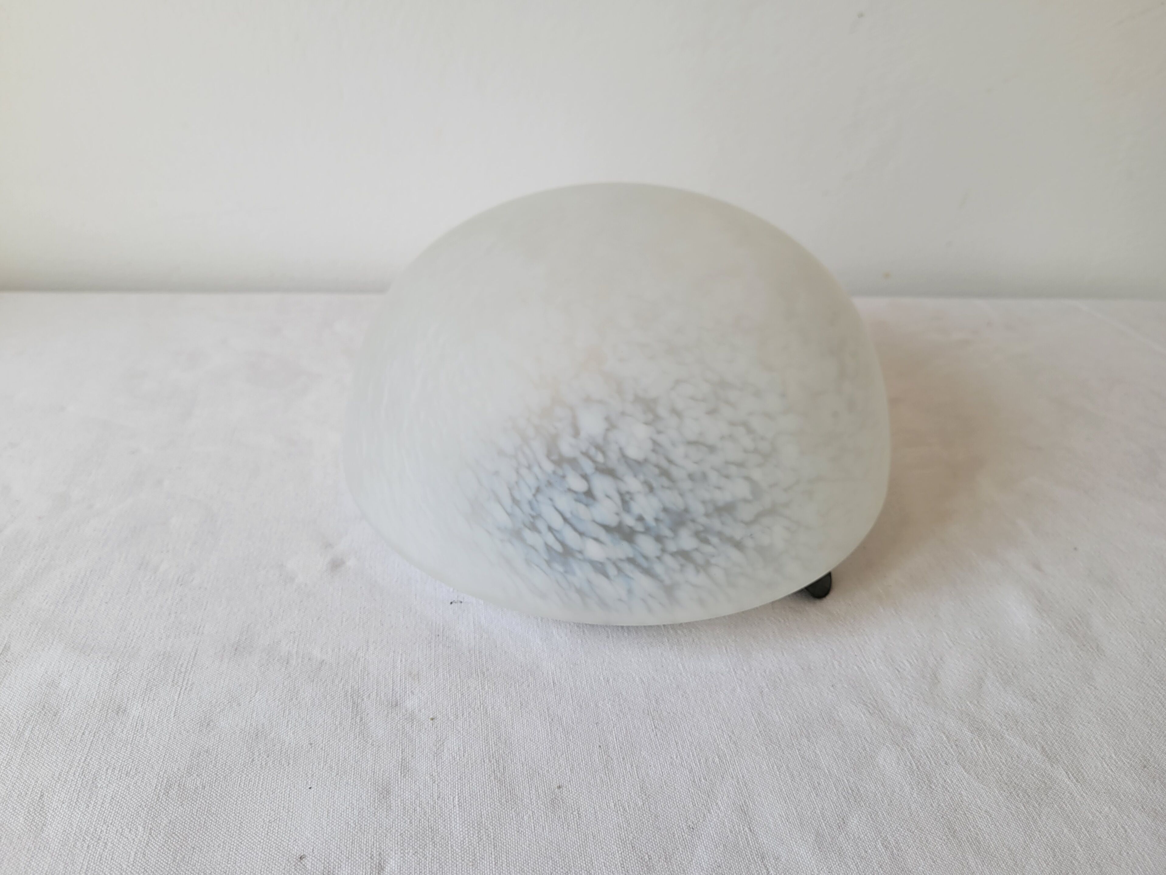 Speckled glass half-globe ceiling lamp