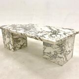 Marble coffee table Arabescato 70s