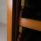 Vintage birch wood curtain wardrobe Ekawerk Horn Lippe, Germany 1950s