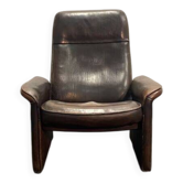Fauteuil vintage en cuir marron De Sede Ds 50 des années 1970