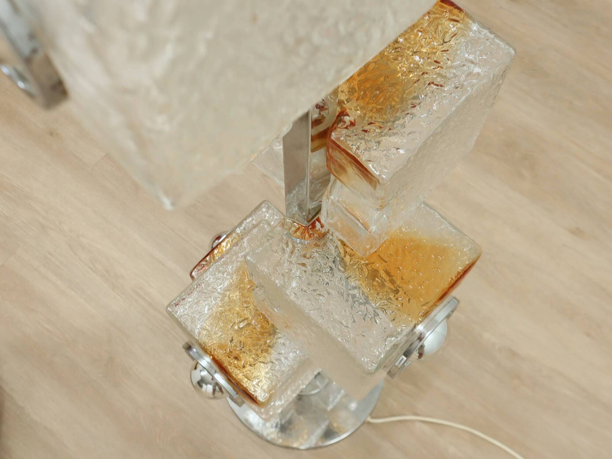 Murano cubic glass floor lamp by Toni Zuccheri for VeArt 1970s
