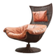 Gerard van den Berg Lounge Chair in Rattan and Leather for Montis 1970s