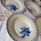 6 old plates 1920/30 Badonviller, blue decor