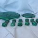 Set of 6 knife holders, a trivet, a 1960s bottle coaster