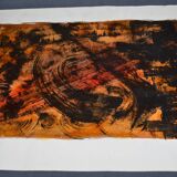 Jean Poulet (1926-2006) "the dead city" Oil on paper