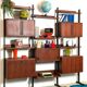 Modular storage cabinet and bookcase. Italy, 60s