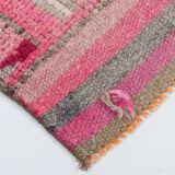 3x11 shades of pink vintage runner rug, 94x346cm