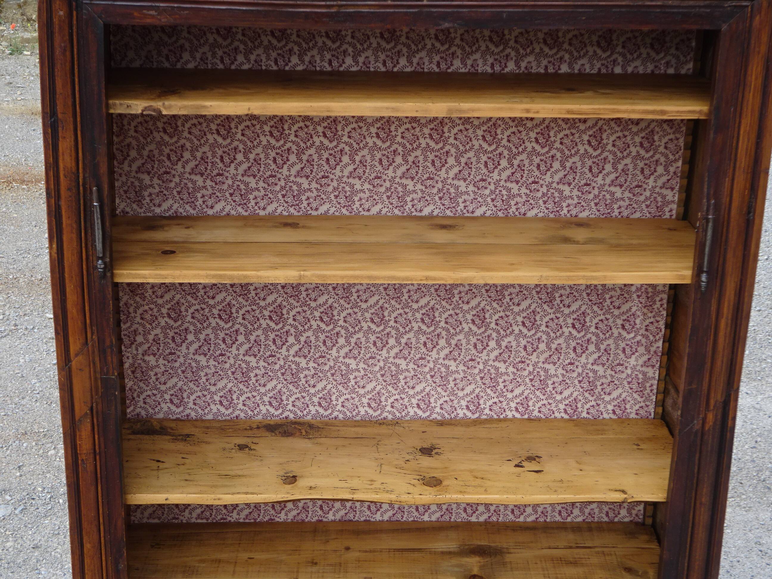 Antique Louis XIII wardrobe in solid walnut